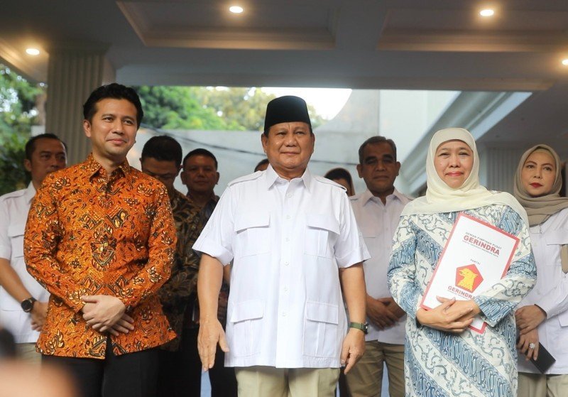 Prabowo Subianto bersama Khofifah 2